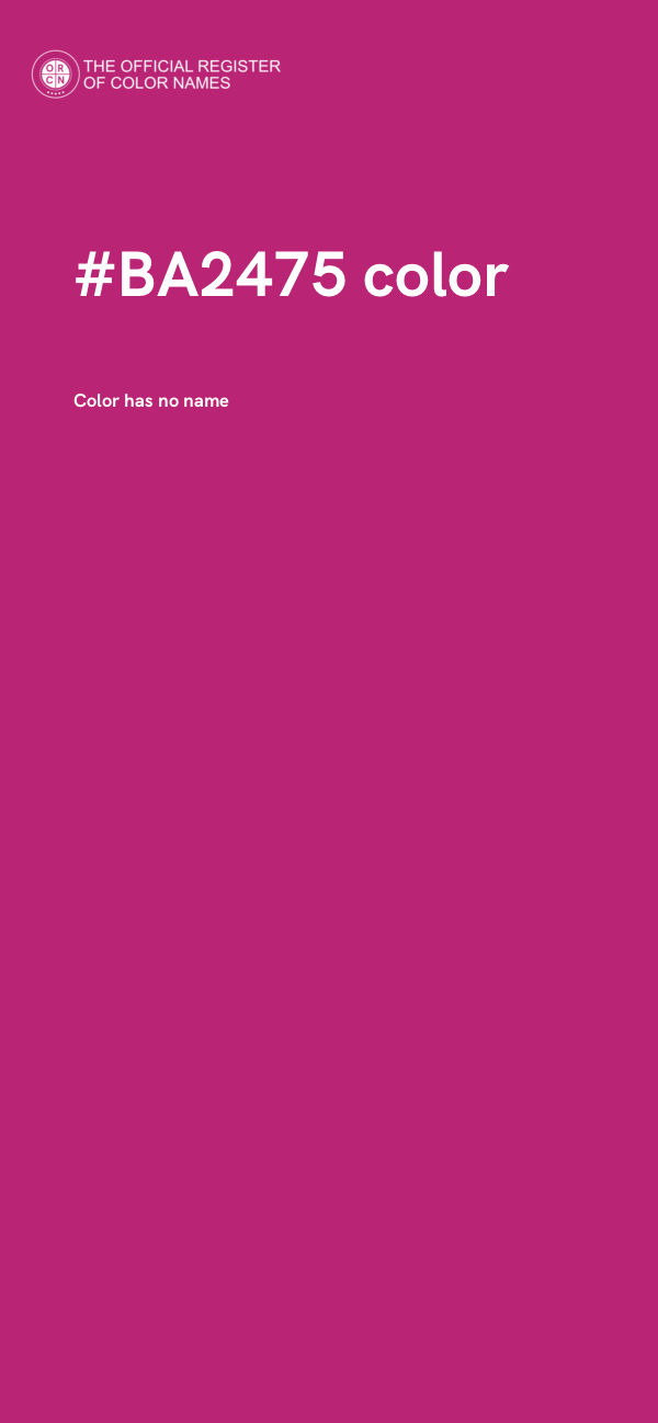 #BA2475 color image