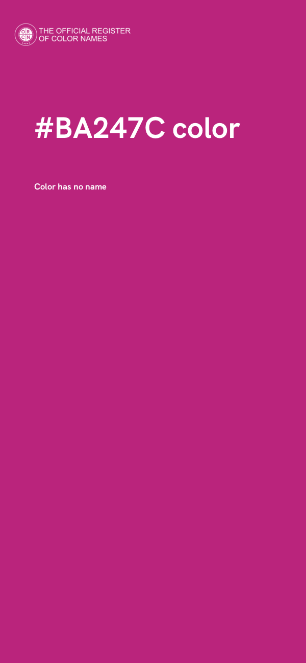 #BA247C color image