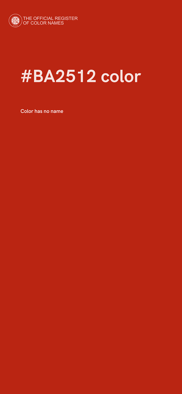 #BA2512 color image