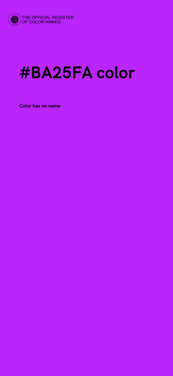 #BA25FA color image