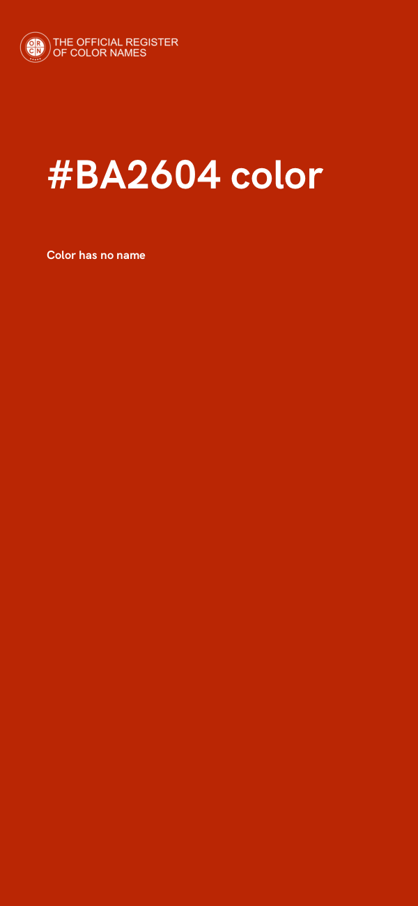#BA2604 color image