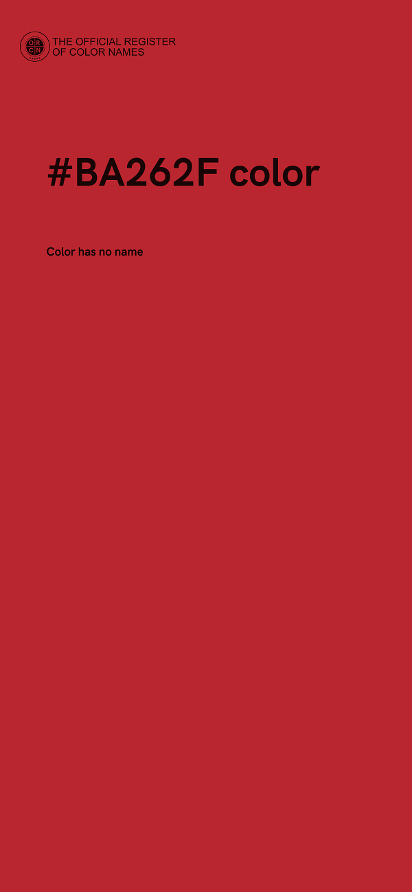 #BA262F color image