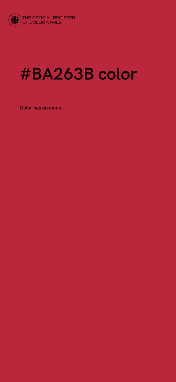 #BA263B color image