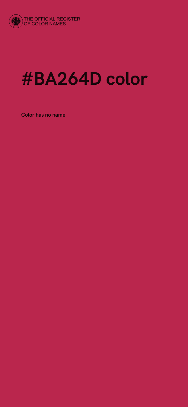 #BA264D color image