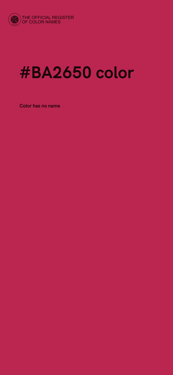 #BA2650 color image