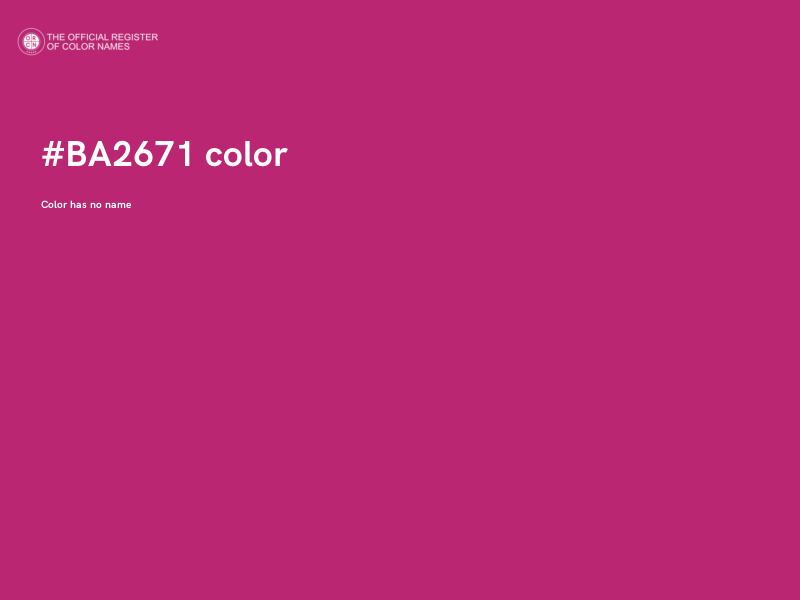 #BA2671 color image