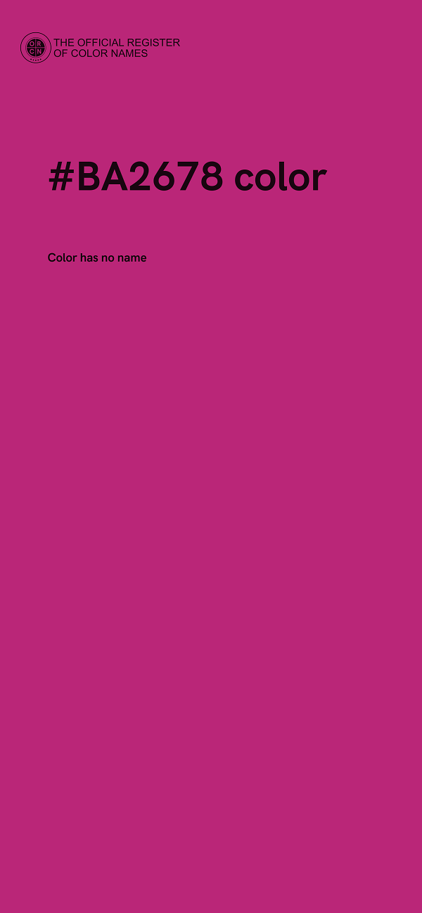 #BA2678 color image