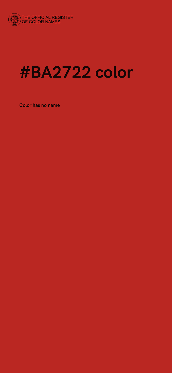 #BA2722 color image
