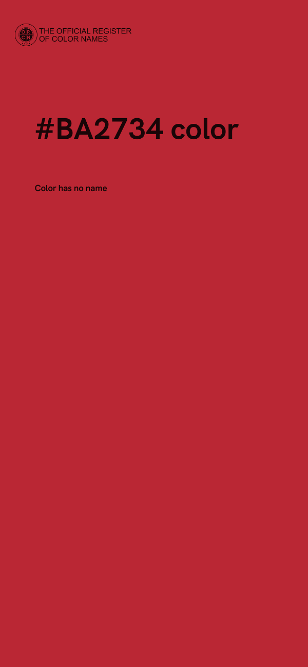 #BA2734 color image