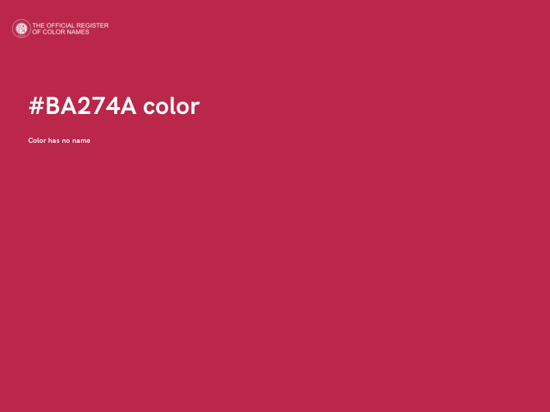 #BA274A color image