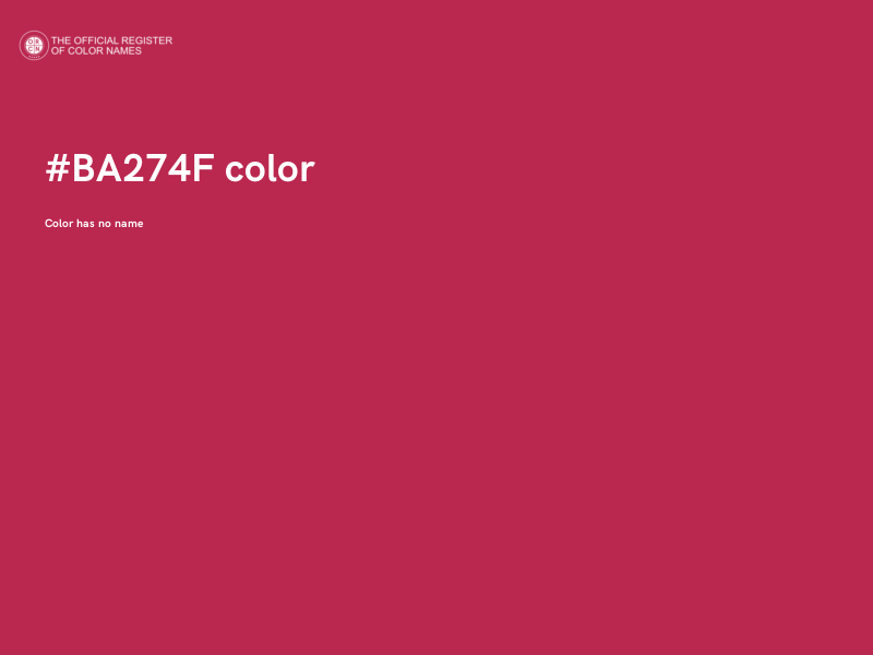 #BA274F color image