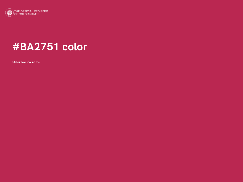 #BA2751 color image