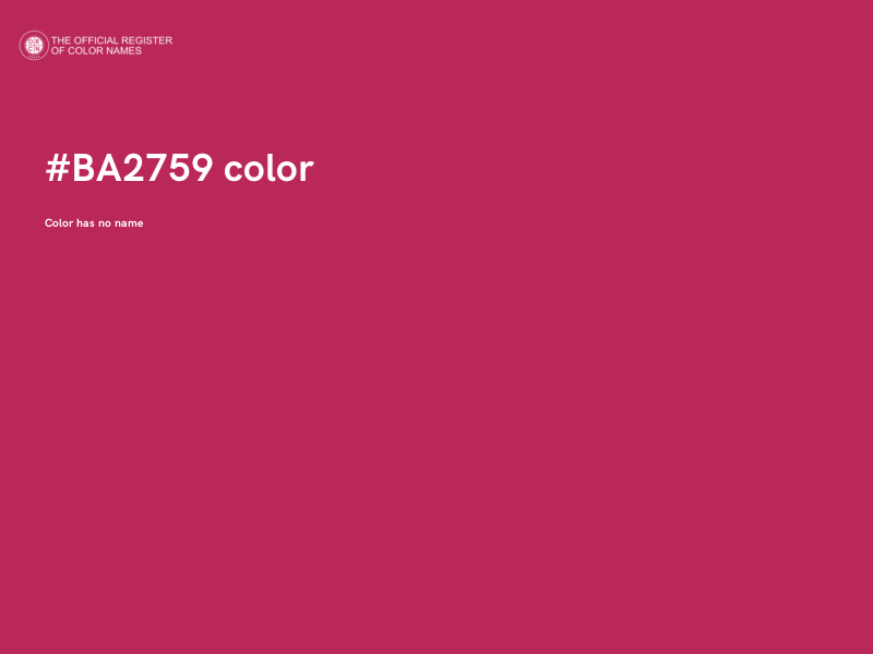 #BA2759 color image
