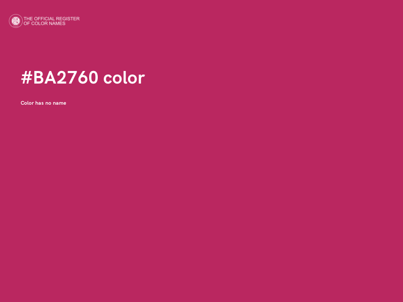 #BA2760 color image
