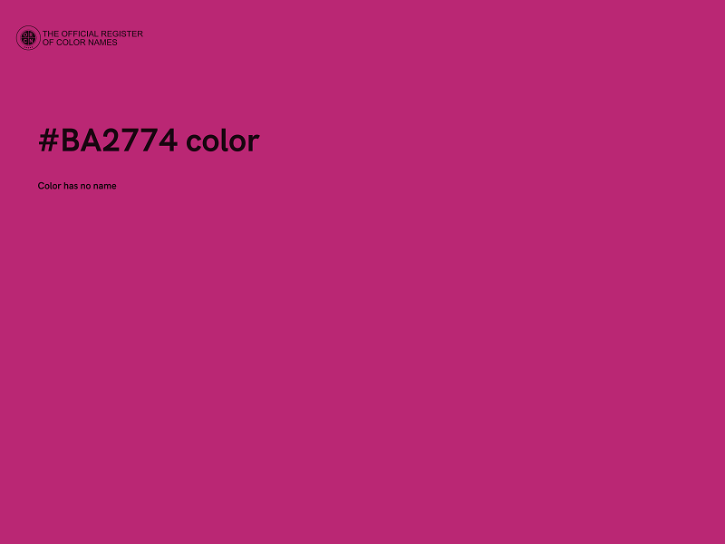 #BA2774 color image