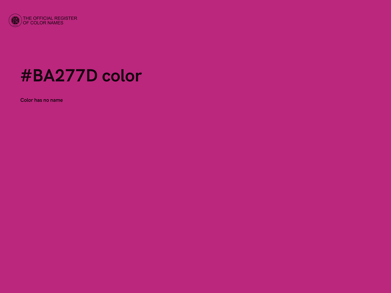 #BA277D color image