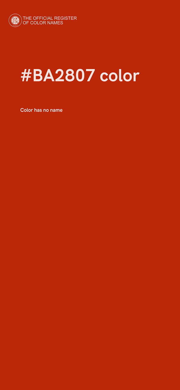 #BA2807 color image