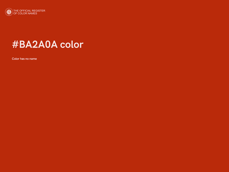 #BA2A0A color image