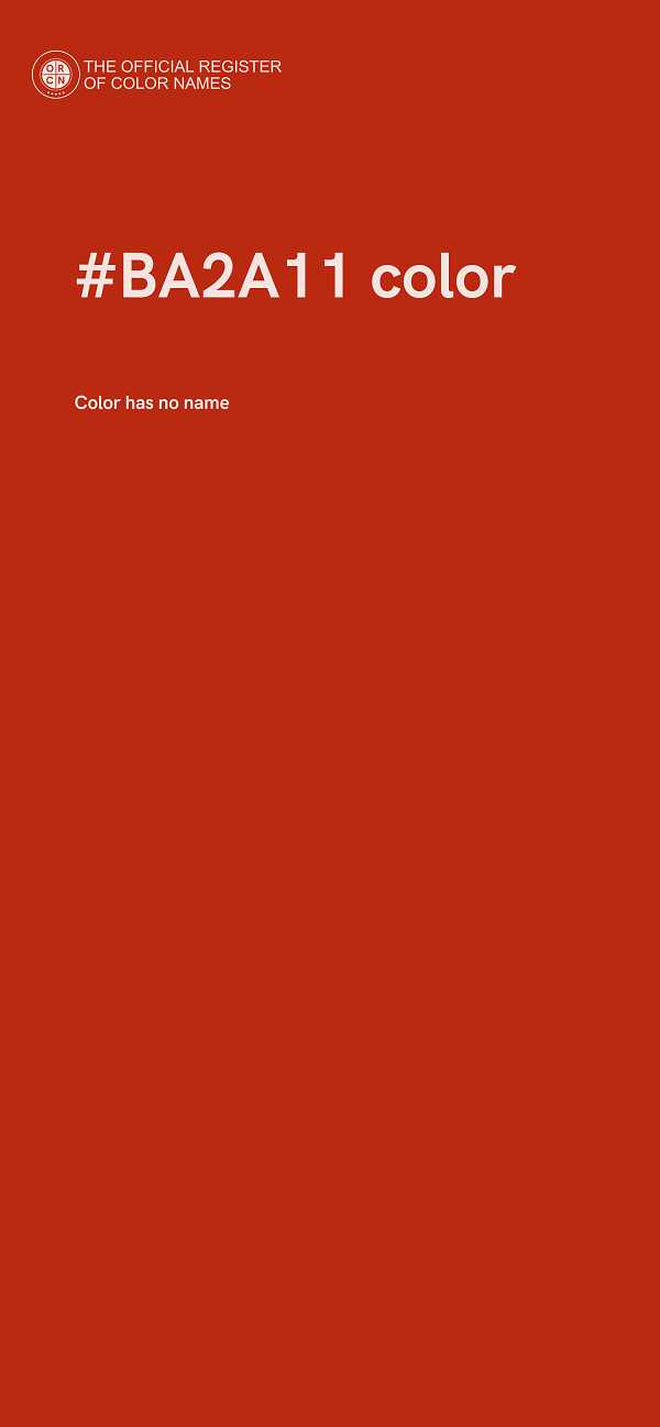 #BA2A11 color image