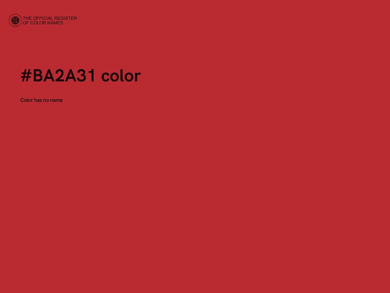 #BA2A31 color image