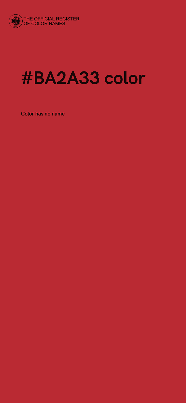 #BA2A33 color image