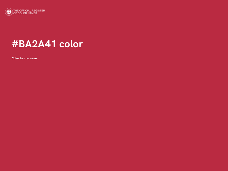 #BA2A41 color image
