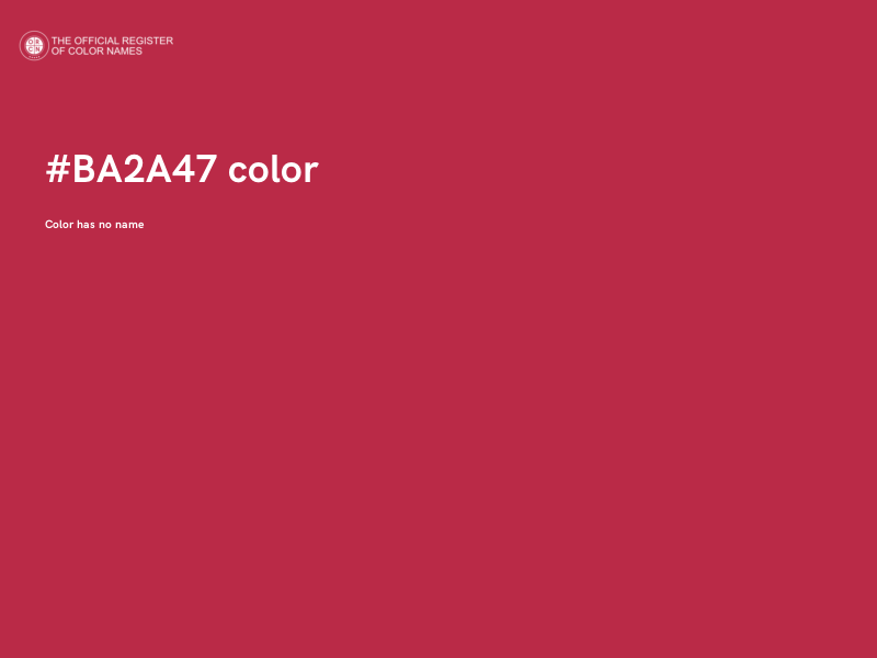 #BA2A47 color image