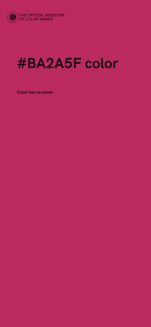 #BA2A5F color image
