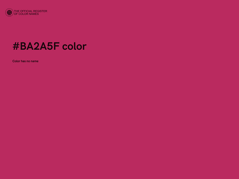 #BA2A5F color image