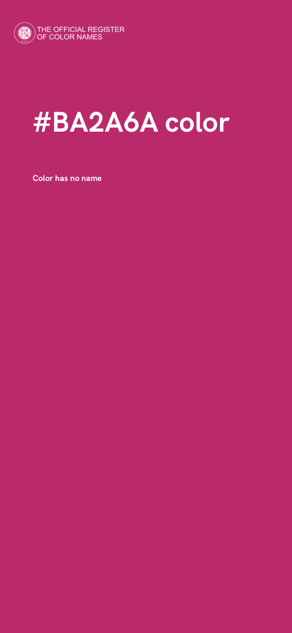 #BA2A6A color image