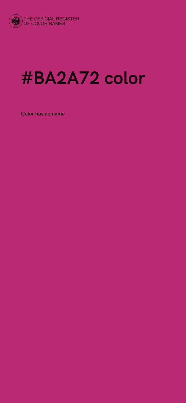 #BA2A72 color image