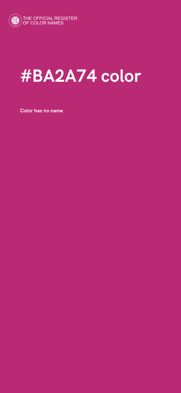 #BA2A74 color image