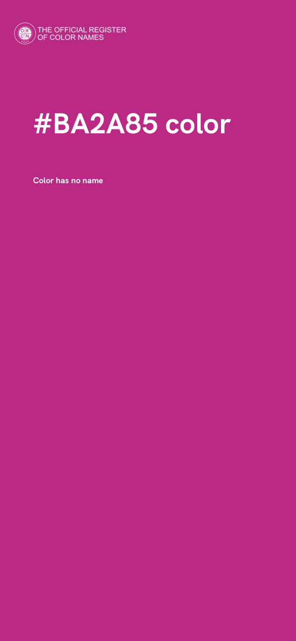 #BA2A85 color image