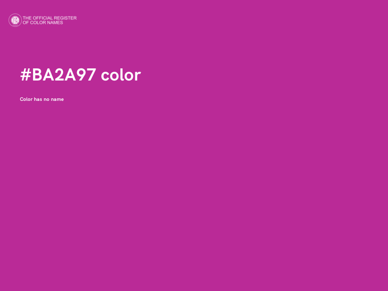 #BA2A97 color image