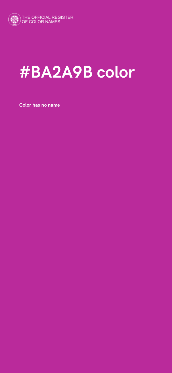 #BA2A9B color image