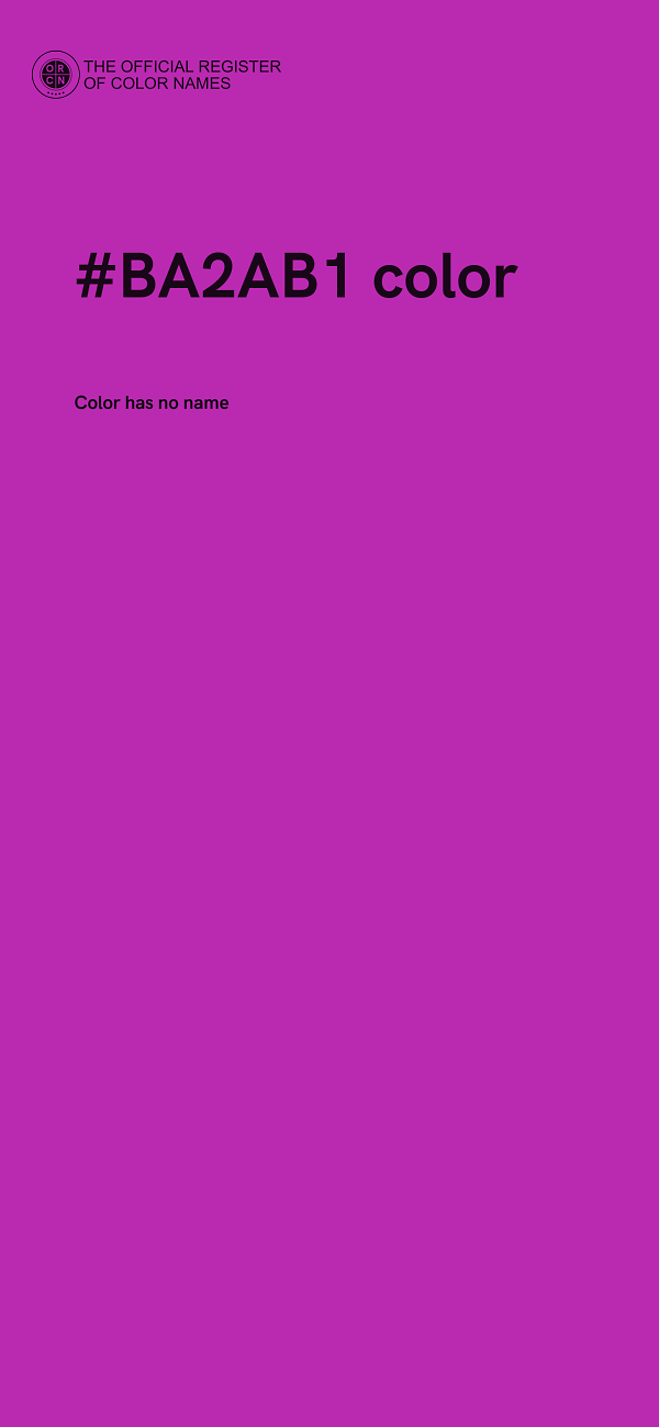 #BA2AB1 color image