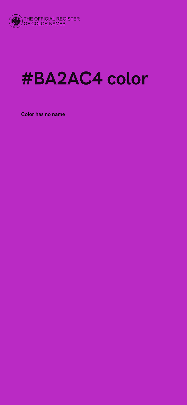 #BA2AC4 color image