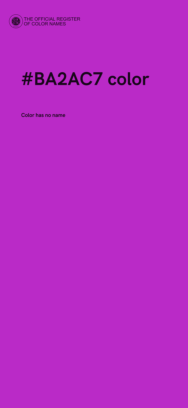 #BA2AC7 color image