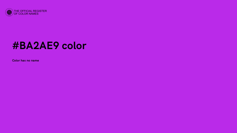 #BA2AE9 color image