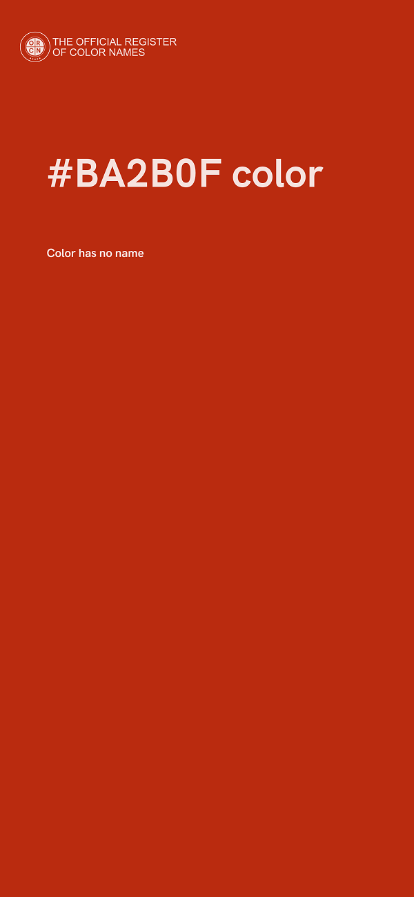 #BA2B0F color image