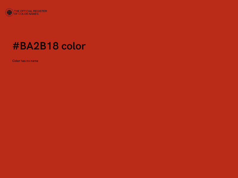 #BA2B18 color image