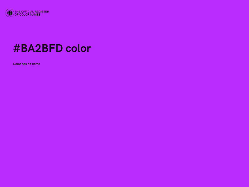 #BA2BFD color image