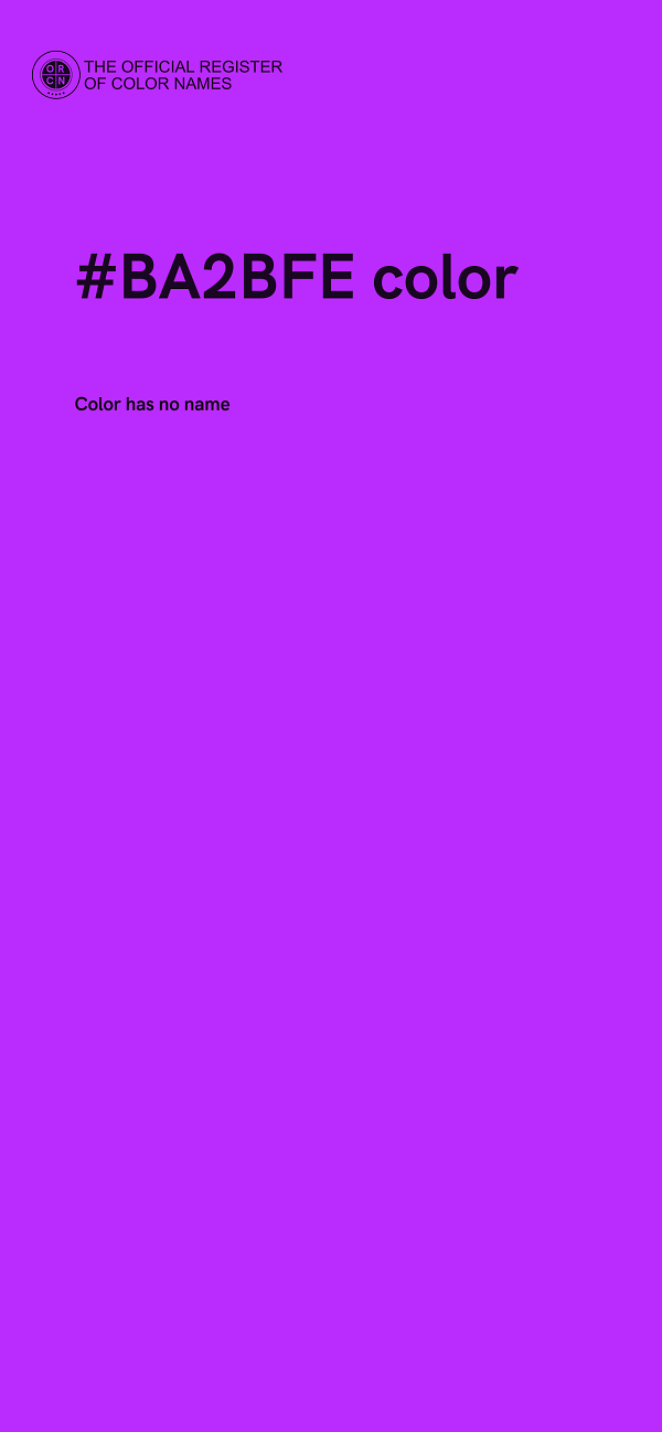 #BA2BFE color image