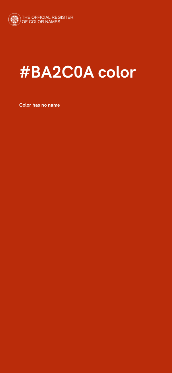 #BA2C0A color image