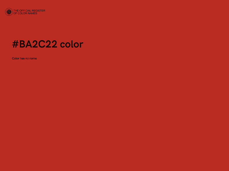 #BA2C22 color image