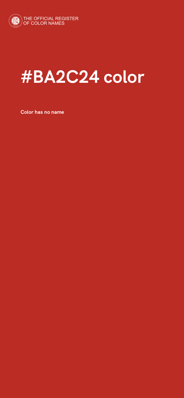 #BA2C24 color image