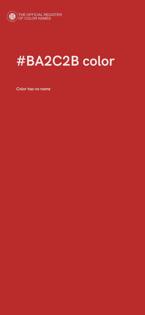 #BA2C2B color image