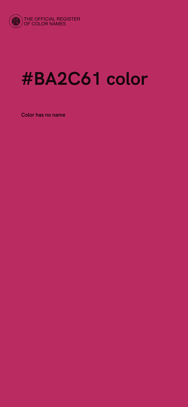 #BA2C61 color image