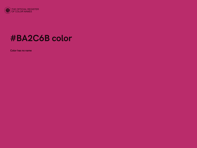 #BA2C6B color image