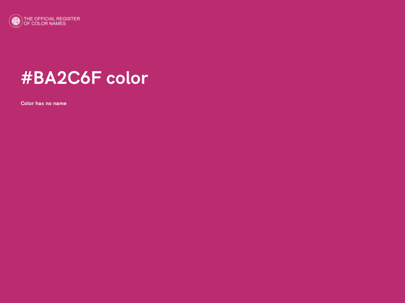#BA2C6F color image